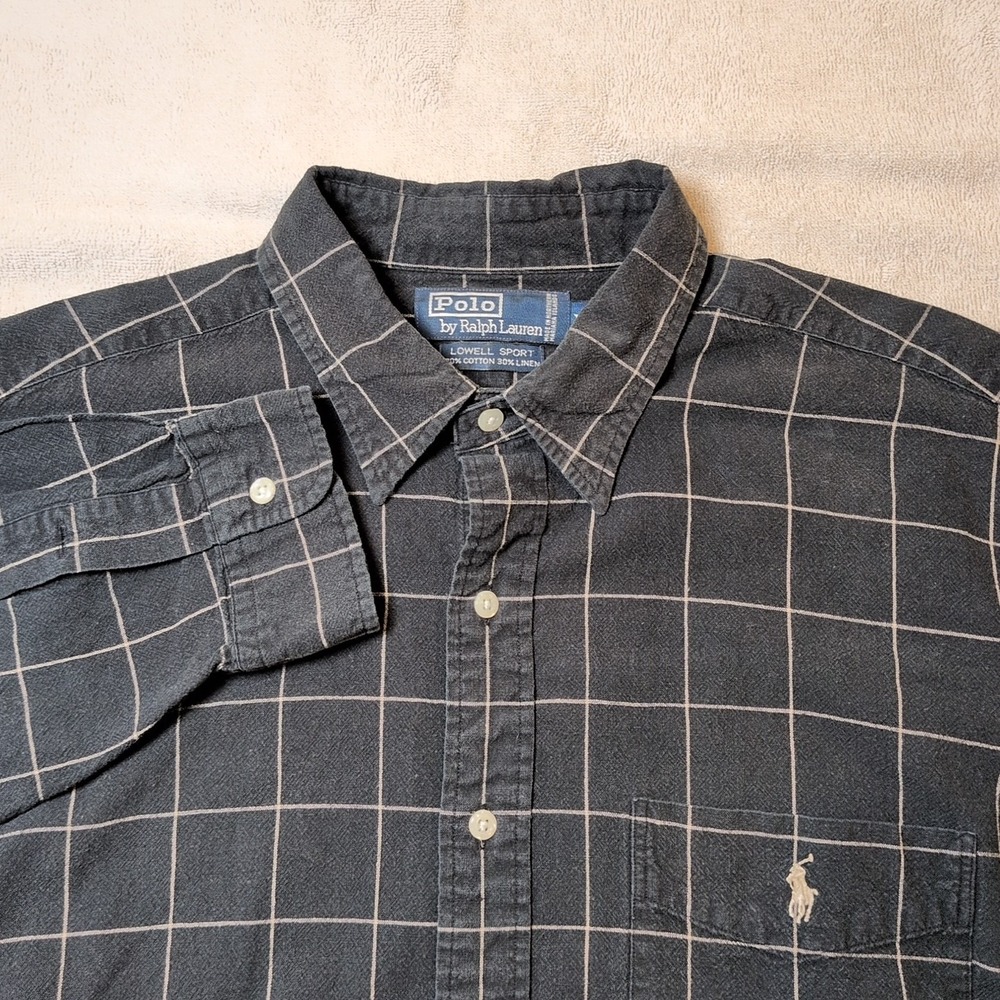 Ralph Lauren Shirt Mens XL Plaid Lowell Sport Button Down Long Sleeve
